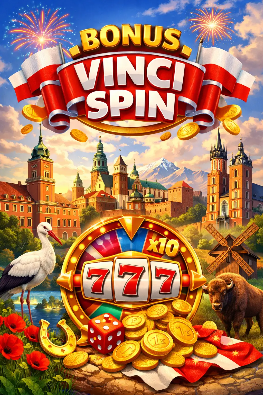 VinciSpin Bonus Bez Depozytu — 100 Darmowych Spinów za Rejestrację